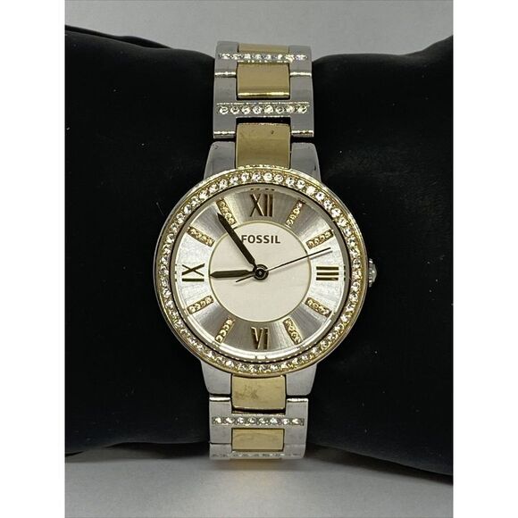 Fossil ES3503 Women's Silver Stainless Steel Analog Dial Quartz Watch KS526 - Picture 1 of 12